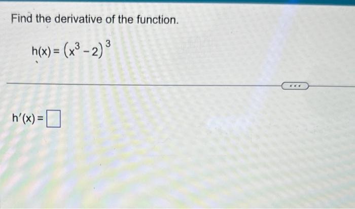 Solved Find The Derivative Of The Function Y3x−12 1235