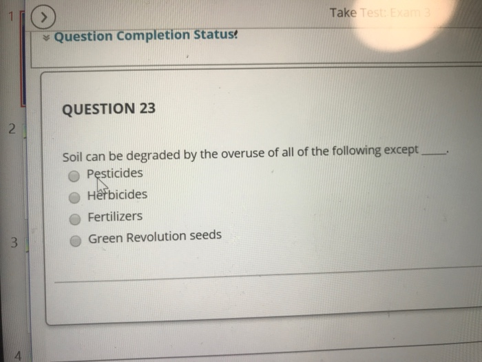 Solved Take Test Question Completion Status: QUESTION 23 | Chegg.com