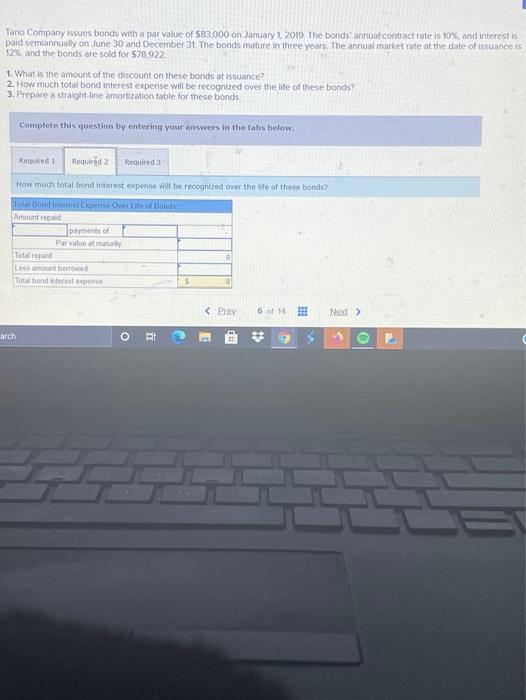solved-tano-company-issues-bonds-with-a-par-value-of-83-000-chegg