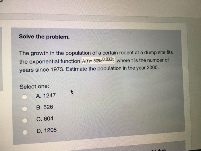 Solved Solve the problem. The growth in the population of a | Chegg.com