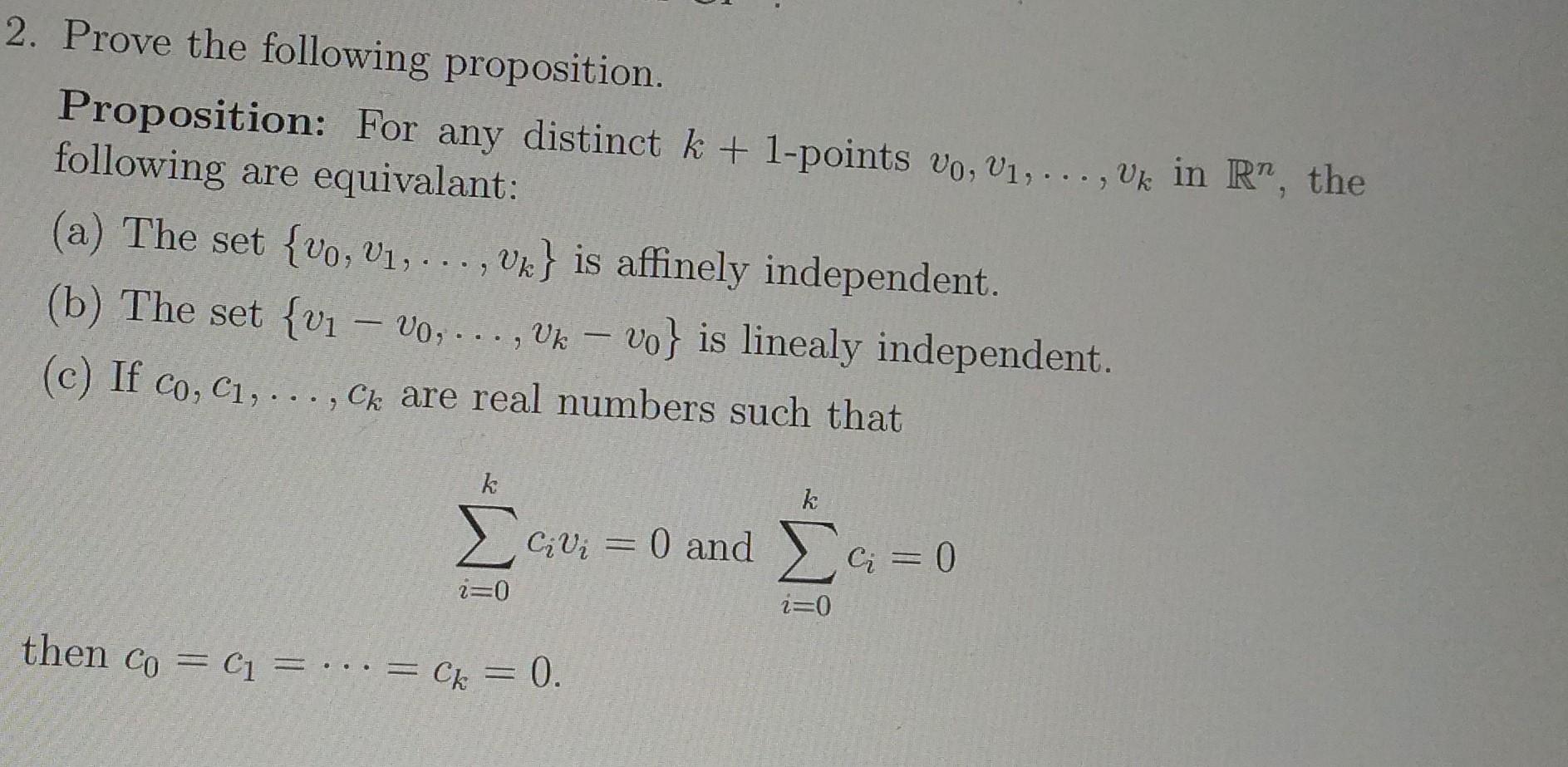 Solved 2. Prove The Following Proposition. Proposition: For | Chegg.com