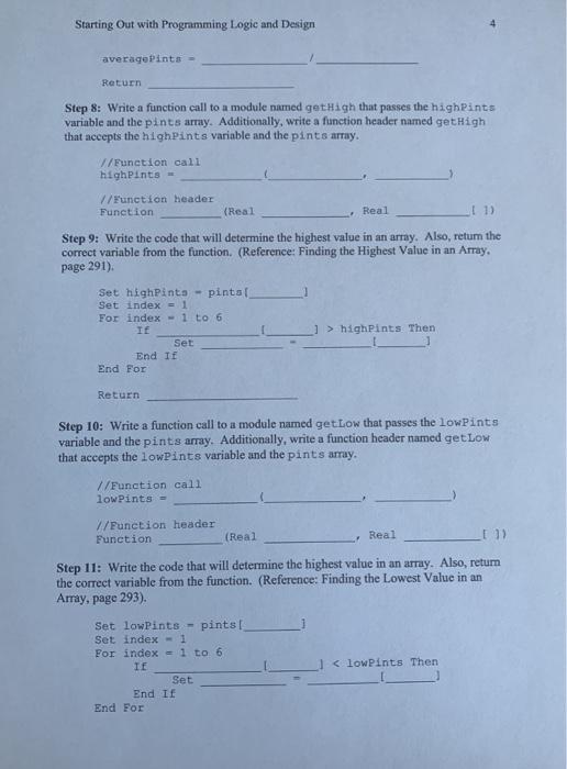 Solved Starting out with Programming Logic and Design 1 Lab | Chegg.com