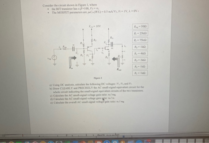 Solved Consider the circuit shown in Figure 1, where • the | Chegg.com