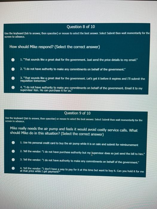 Solved Unauthorized Commitments (UAC) Question 1 of 10 Use | Chegg.com