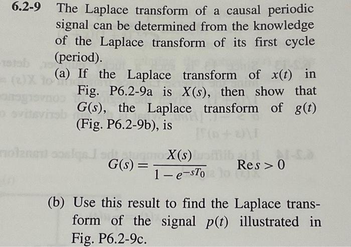 Solved 9 The Laplace Transform Of A Causal Periodic Signal