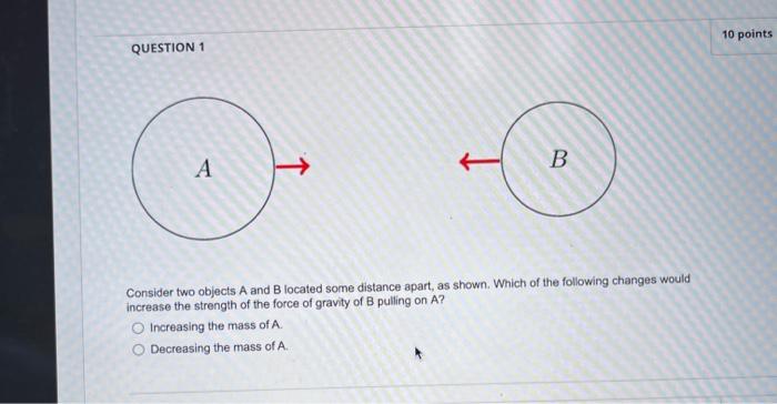 Solved QUESTION 1 Consider Two Objects A And B Located Some | Chegg.com