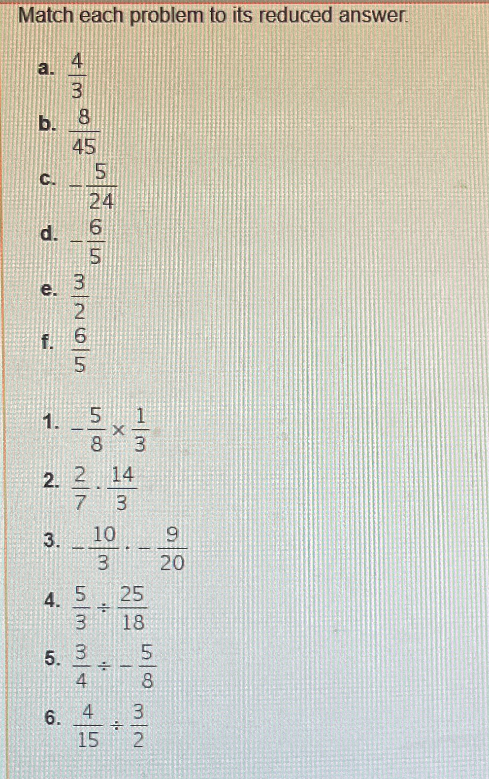Match each problem to its reduced | Chegg.com