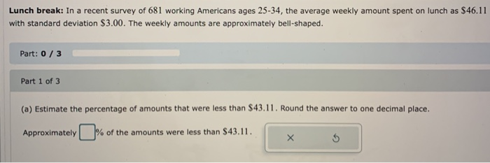 Solved Lunch Break In A Recent Survey Of 681 Working Chegg