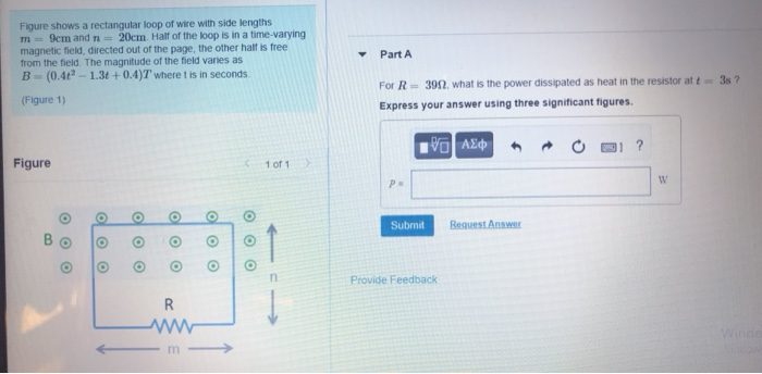 Solved Part A Figure shows a rectangular loop of wire with | Chegg.com