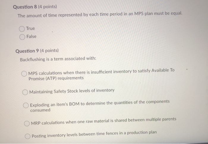 Solved Question 8 (4 points) The amount of time represented | Chegg.com