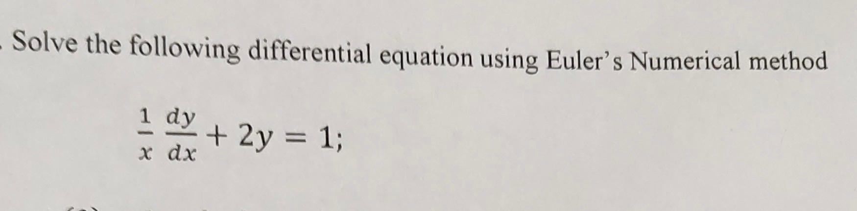 Solved Solve the following differential equation using | Chegg.com