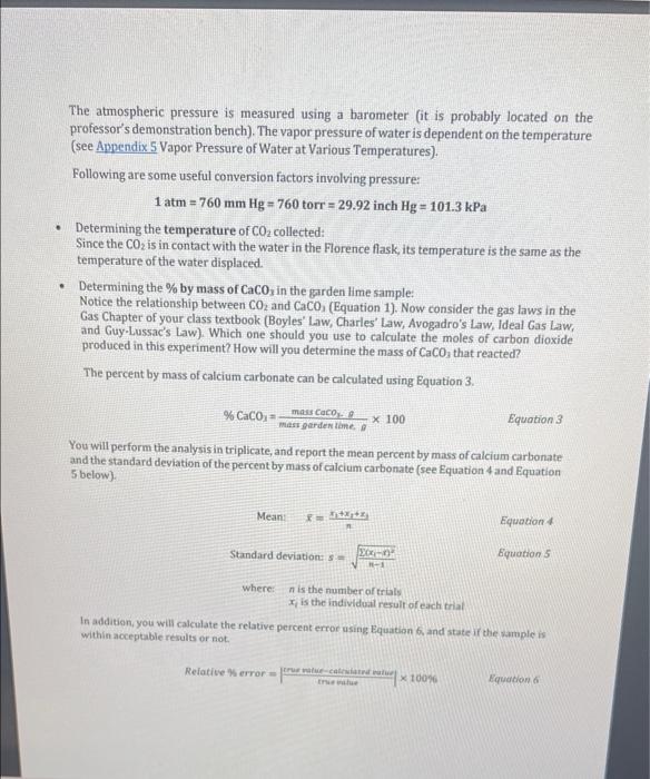 Solved Pre-lab 1. Read the Introduction and Experimental | Chegg.com