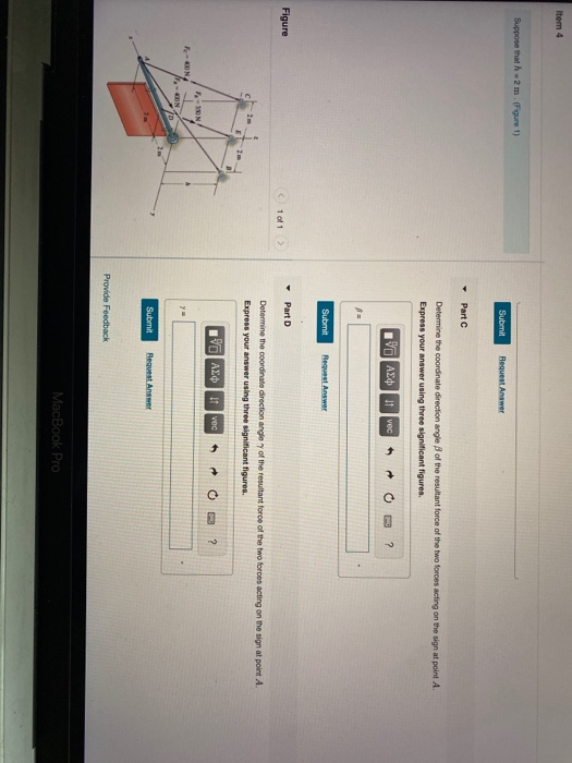 Solved Item 4 Suppose that h 2 m. (gure 1) Part A Determine | Chegg.com