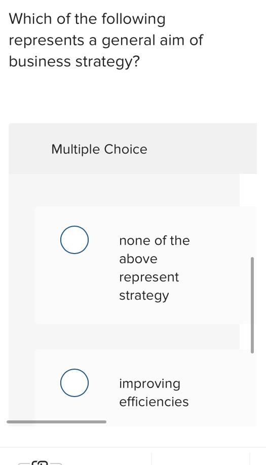 Solved Which of the following represents a general aim of | Chegg.com