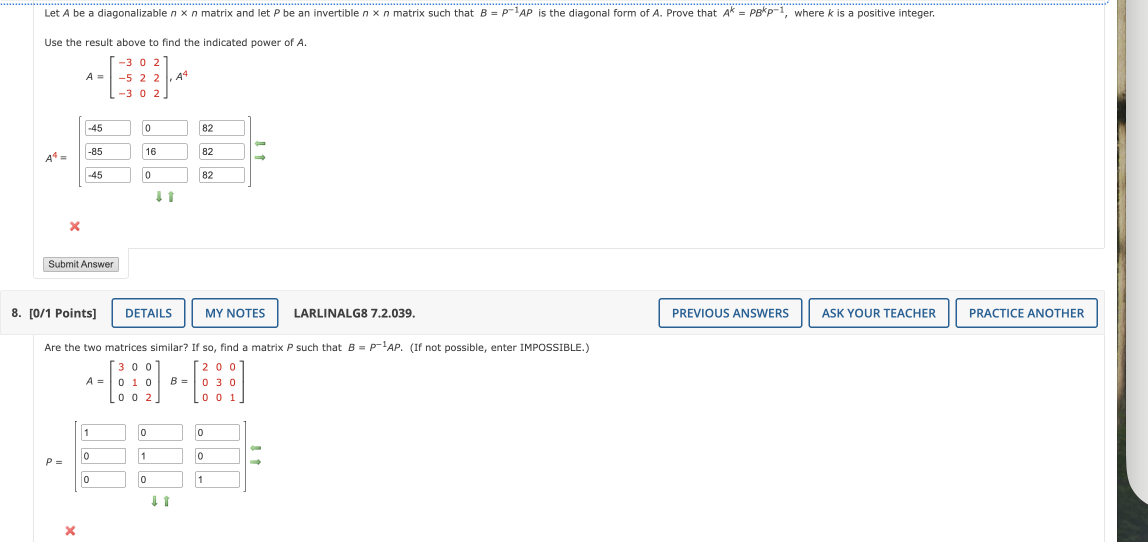 Solved Let A be a diagonalizable n\times n matrix and let P | Chegg.com
