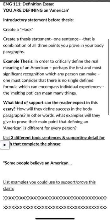 definition essay meaning