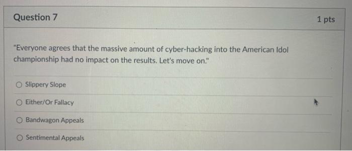 Solved Question 7 1 pts "Everyone agrees that the massive | Chegg.com