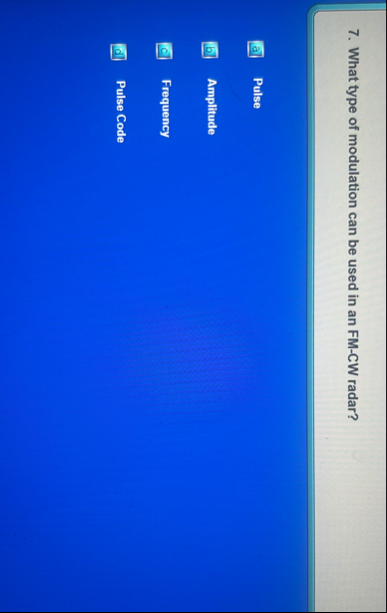 Solved What type of modulation can be used in an FM-CW | Chegg.com
