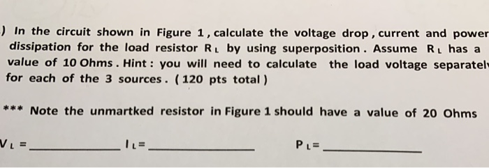 Solved -) In the circuit shown in Figure 1, calculate the | Chegg.com