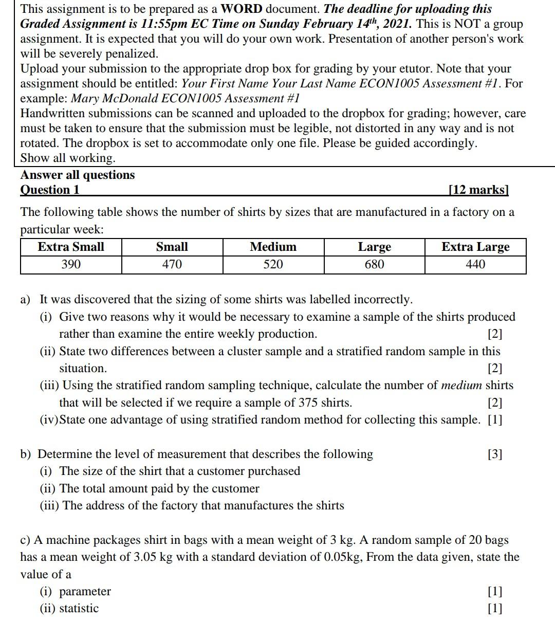 Solved This assignment is to be prepared as a WORD document. | Chegg.com