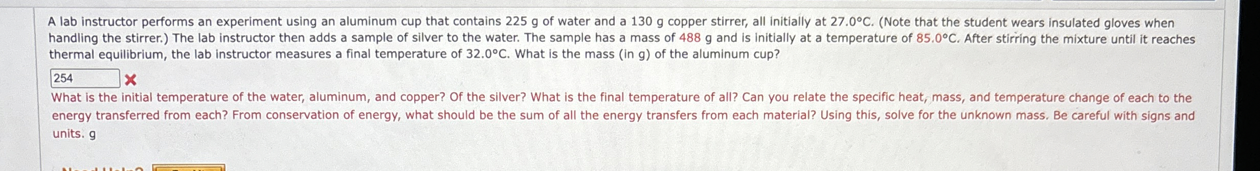 Solved A lab instructor performs an experiment using an | Chegg.com