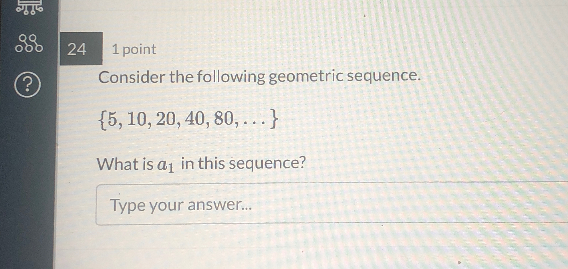 Solved 241 ﻿pointConsider The Following Geometric | Chegg.com