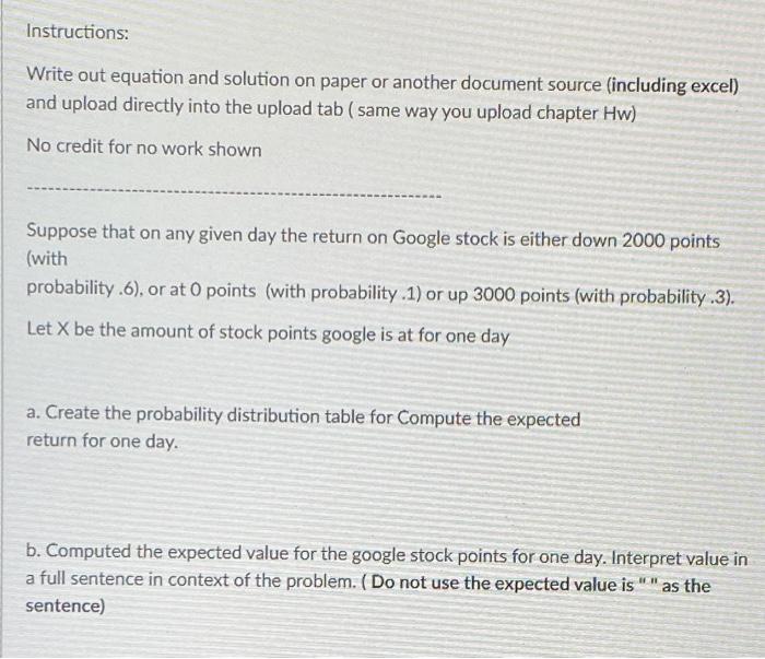 Solved Instructions: Write out equation and solution on | Chegg.com