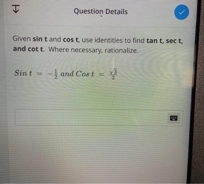 Solved PRCALZ X Launch X 4.2 Trigx + Question Details Given | Chegg.com