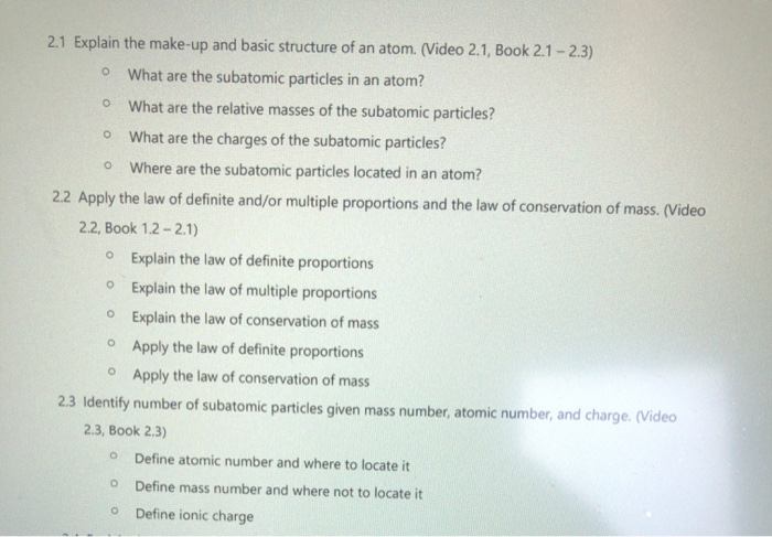 Solved O O o 2.1 Explain the make-up and basic structure of | Chegg.com
