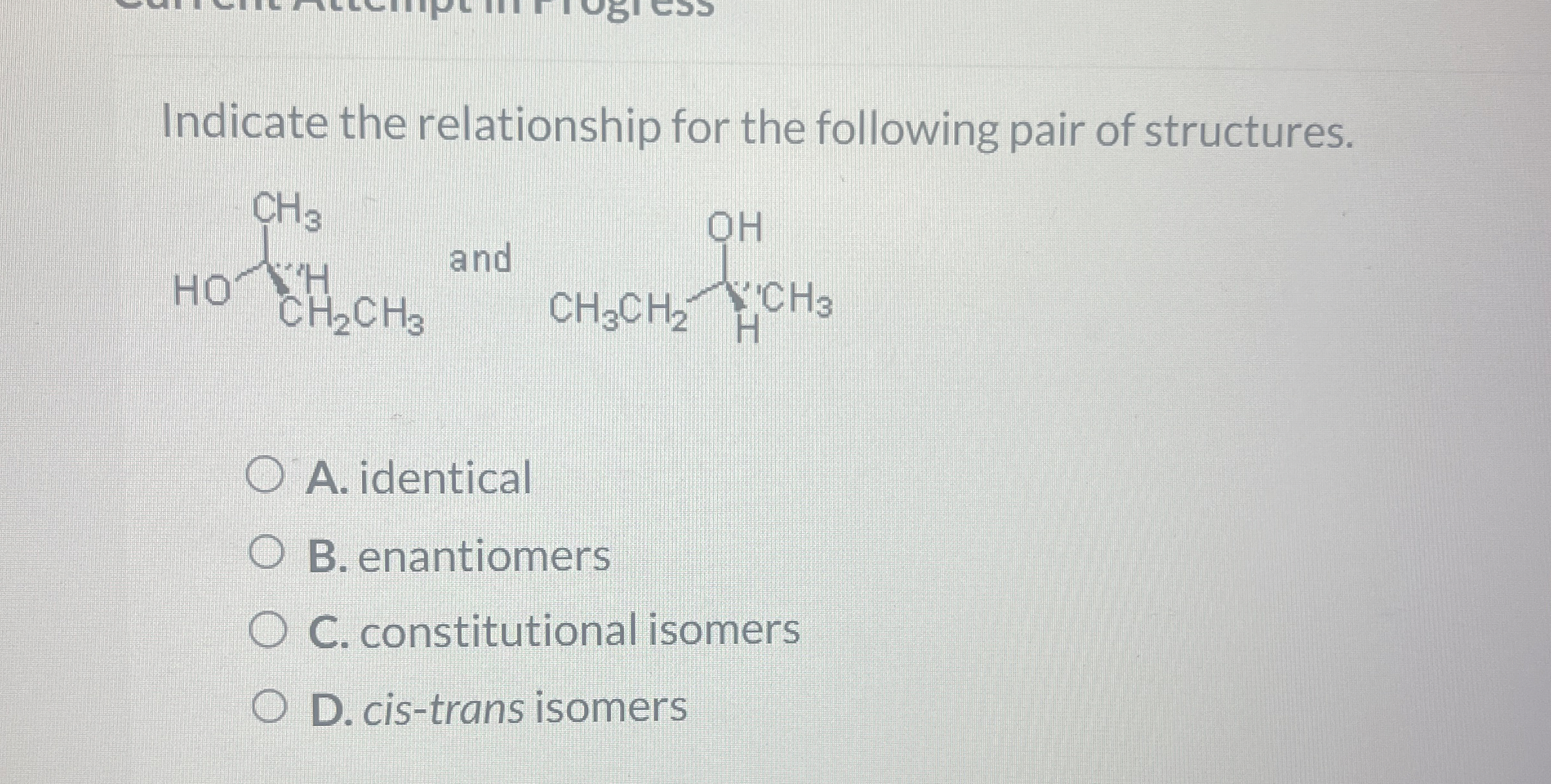 Solved Indicate the relationship for the following pair of
