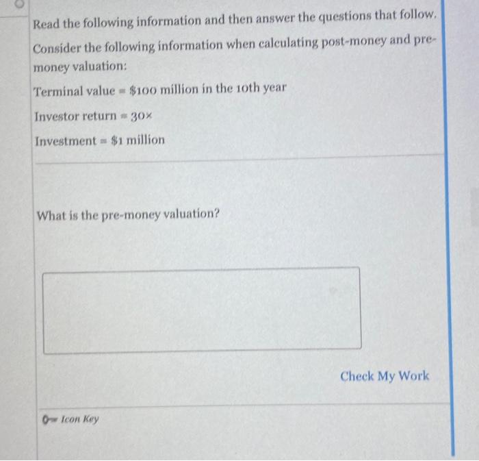Solved Read the following information and then answer the | Chegg.com
