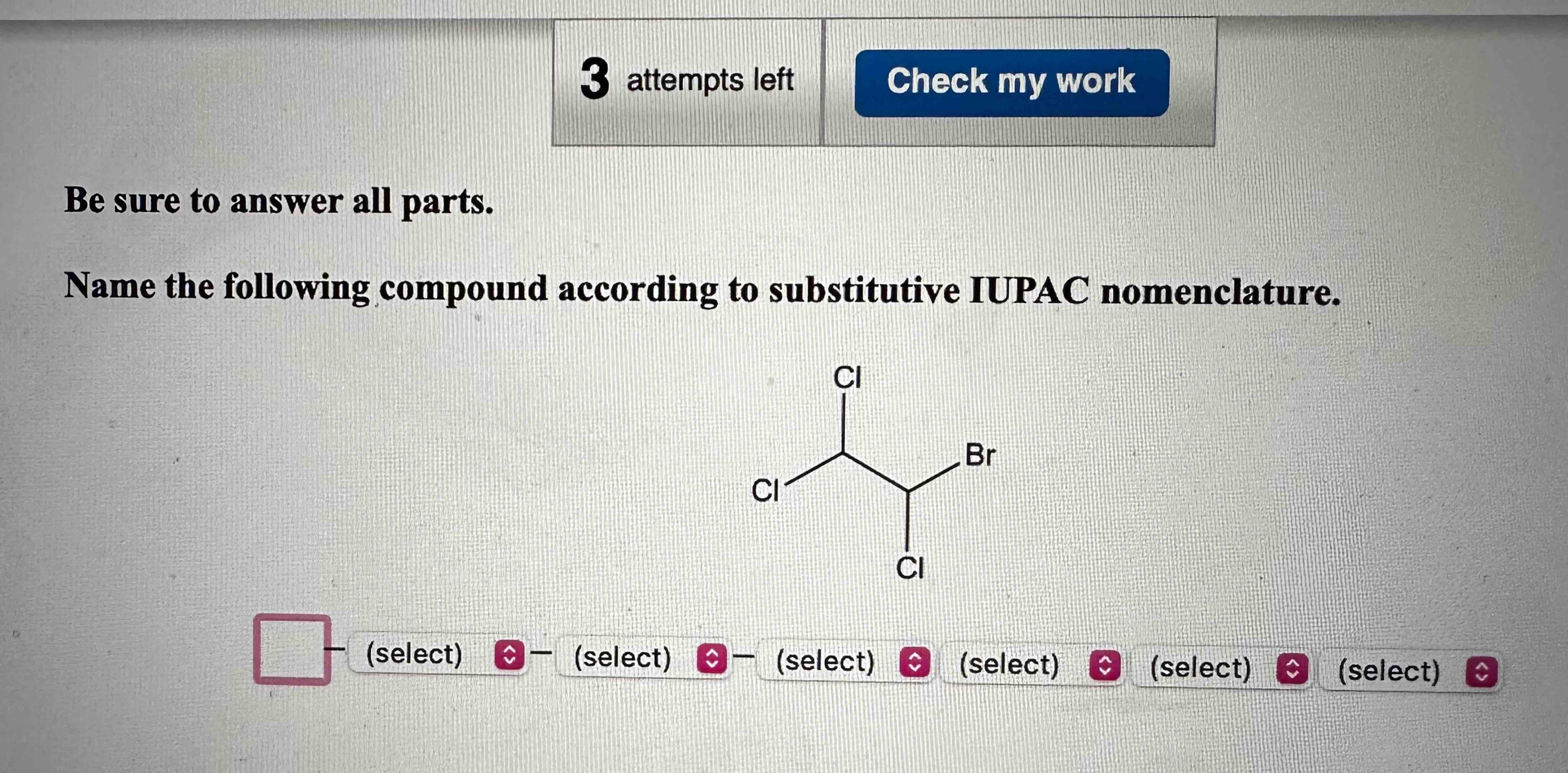 Solved Be sure to answer all parts.Name the following | Chegg.com