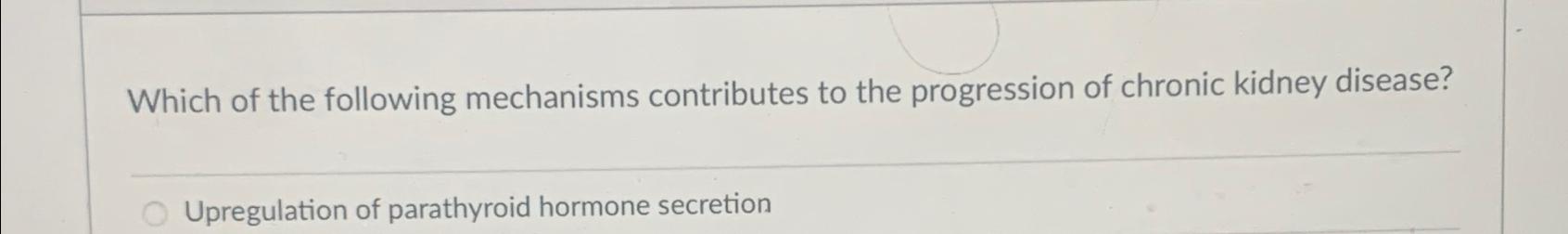 Solved Which of the following mechanisms contributes to the | Chegg.com