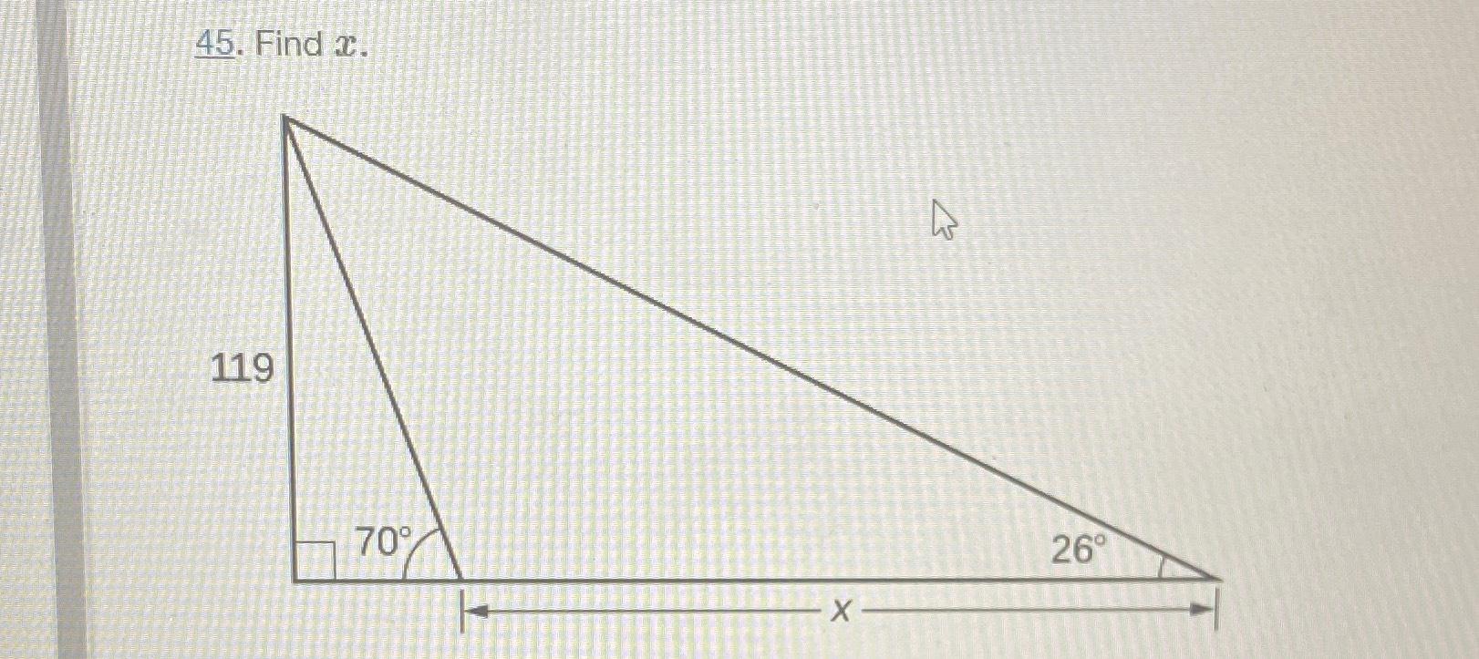Solved Find x. | Chegg.com | Chegg.com