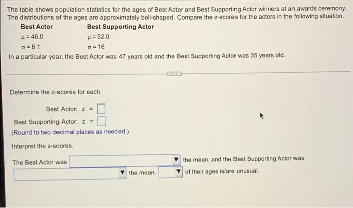 Solved The Table Shows Population Statistics For The Ages Of | Chegg.com