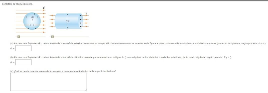 Considere la figura siguiente. \( \phi= \) \( 4= \) (c) JOué se puede concluir acerca de las caroas. si cualaulera está. dent