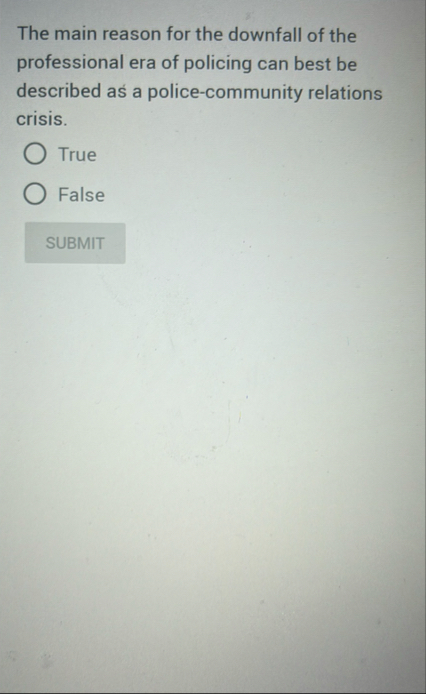 Solved The main reason for the downfall of the professional | Chegg.com