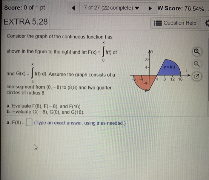 Solved Score 0 Of 1 Pt 7 Of 27 22 Complete W Score 76 Chegg Com