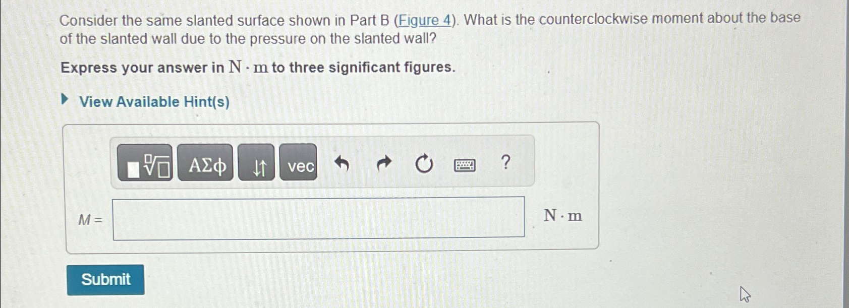 Consider the same slanted surface shown in Part B | Chegg.com