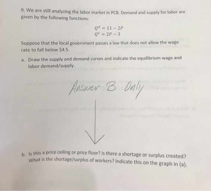 Solved 8 We Are Still Analyzing The Labor Market In Pcb