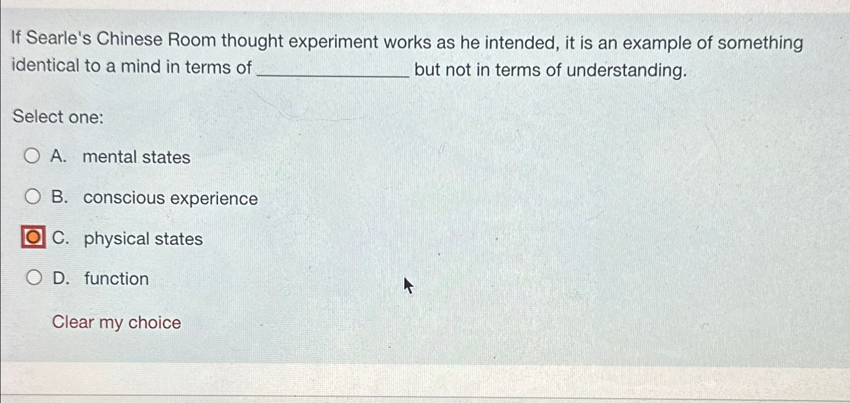 searle's chinese room thought experiment