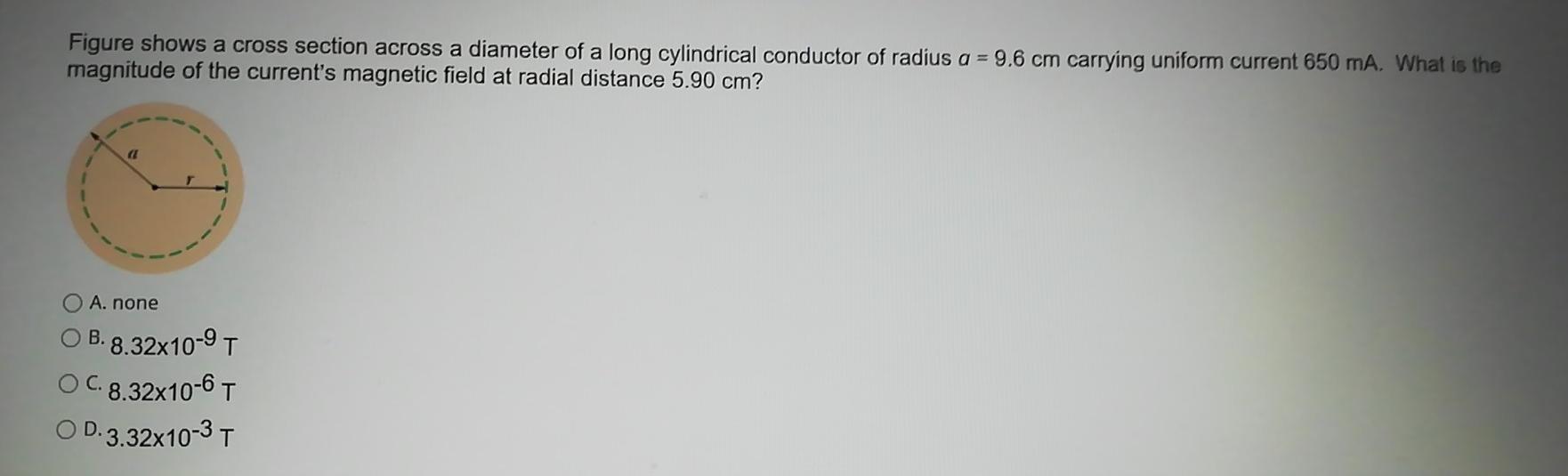 Solved Figure shows a cross section across a diameter of a | Chegg.com