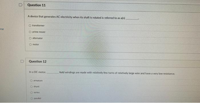 Solved Question 2 A DC motor that has both series and shunt | Chegg.com