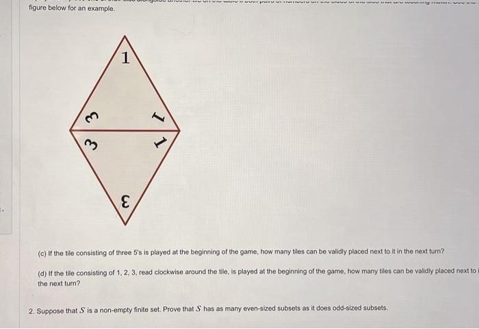 Solved 1. A game consists of equilateral triangular tiles | Chegg.com