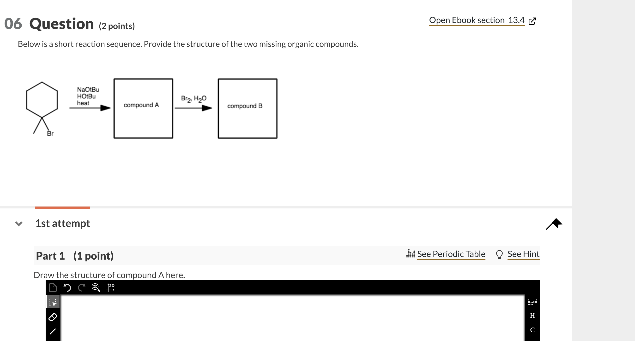 Solved 06 ﻿Question (2 ﻿points) ﻿Below is a short reaction | Chegg.com