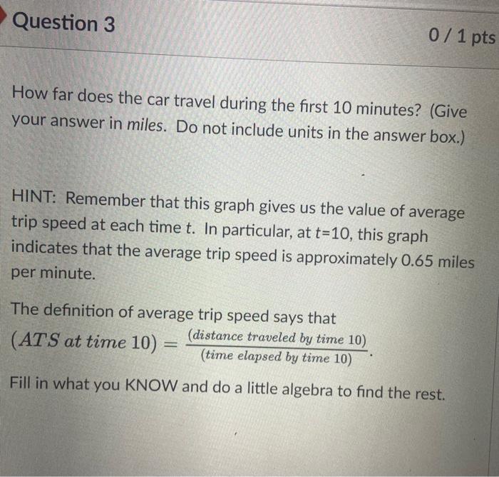 Solved Suppose instead that during a sixty minute trip a Chegg