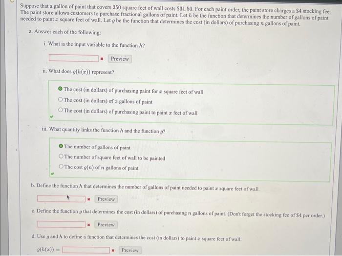 Solved Suppose that a gallon of paint that covers 250 square