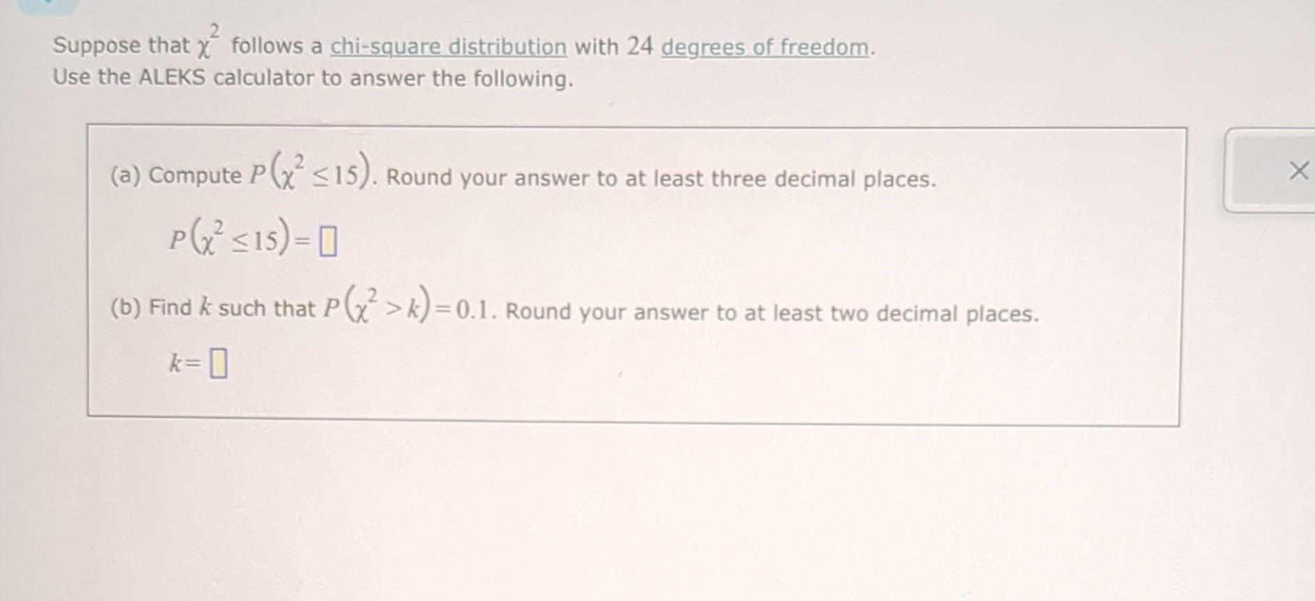 Solved Suppose That χ2 Follows A Chi-square Distribution | Chegg.com