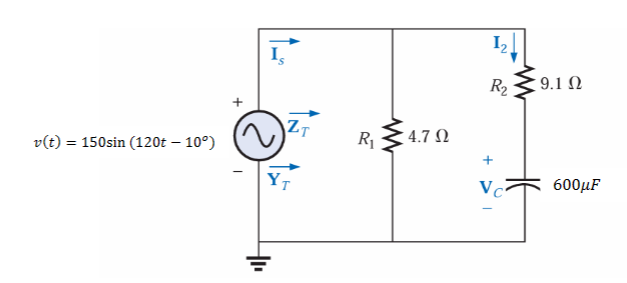 Solved For the circuit shown below, calculate the | Chegg.com