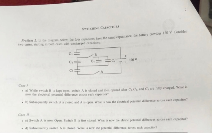 Capacitance Switch Problems Solved SWITCHING CAPACITORS